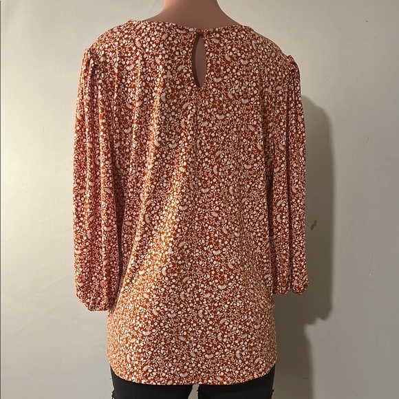 Adrianna Papell Stretch Plus Floral Print Tunic Top Blouse Women's Size 1X  NWT - Picture 7 of 14